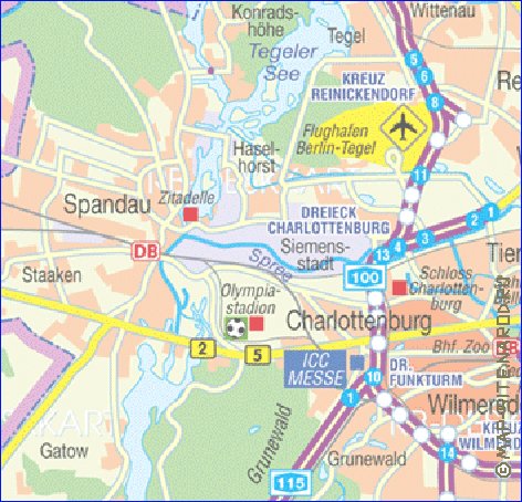 carte de des routes Berlin