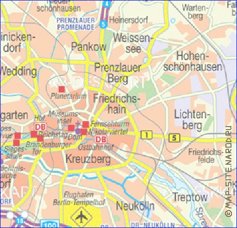 carte de des routes Berlin