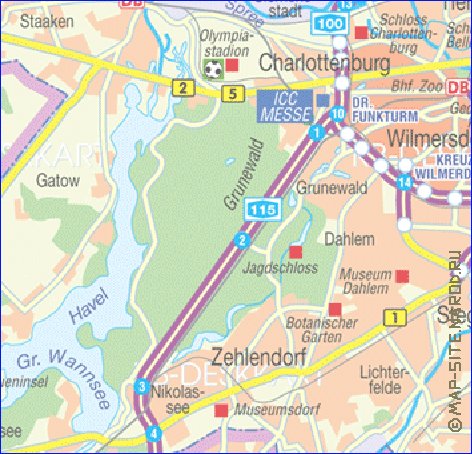 carte de des routes Berlin