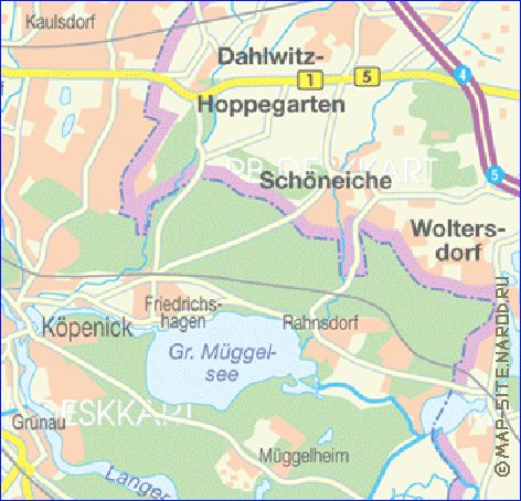 carte de des routes Berlin