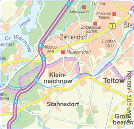 mapa de de estradas Berlim