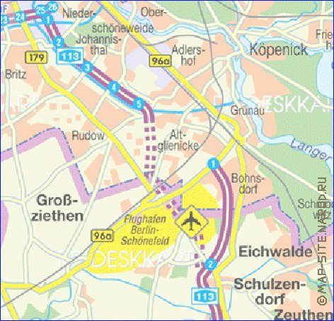 carte de des routes Berlin