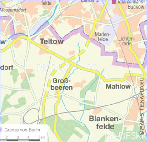 carte de des routes Berlin