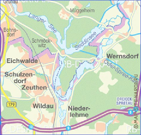 carte de des routes Berlin