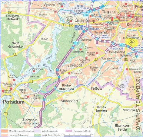 mapa de de estradas Berlim