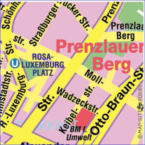 carte de Berlin en allemand