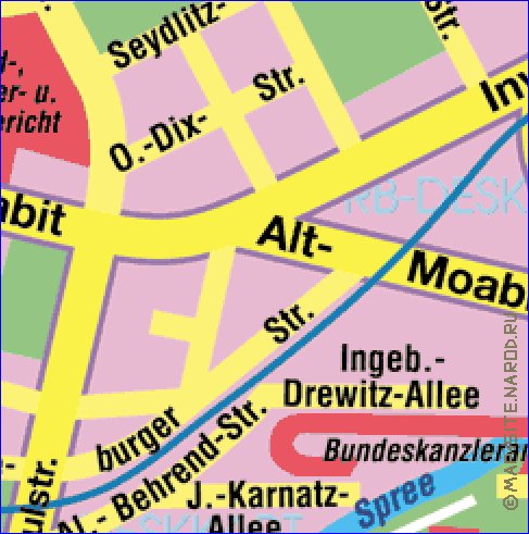 carte de Berlin en allemand