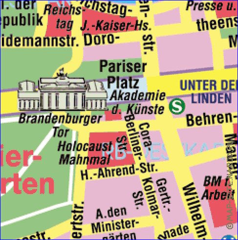 carte de Berlin en allemand