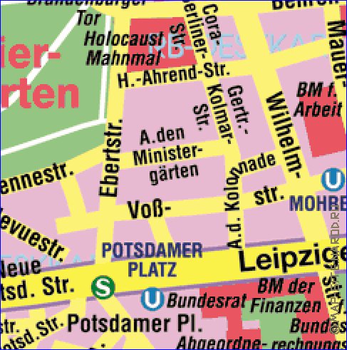 carte de Berlin en allemand