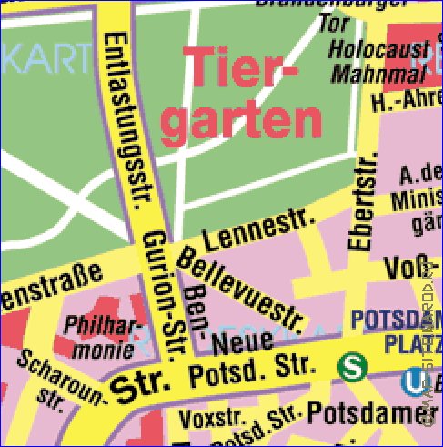 carte de Berlin en allemand