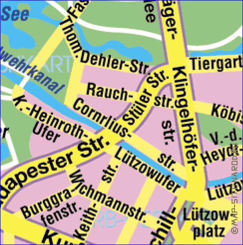 carte de Berlin en allemand