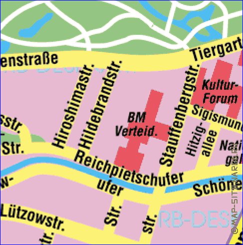 carte de Berlin en allemand