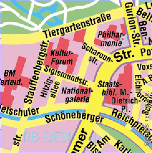 carte de Berlin en allemand