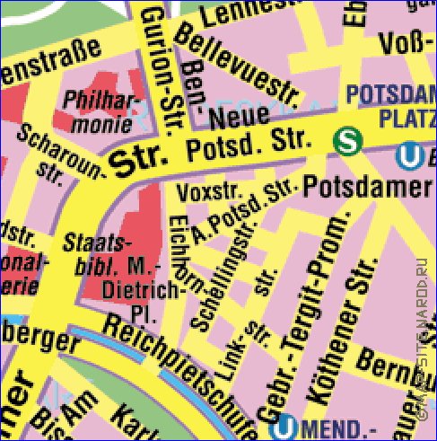 carte de Berlin en allemand