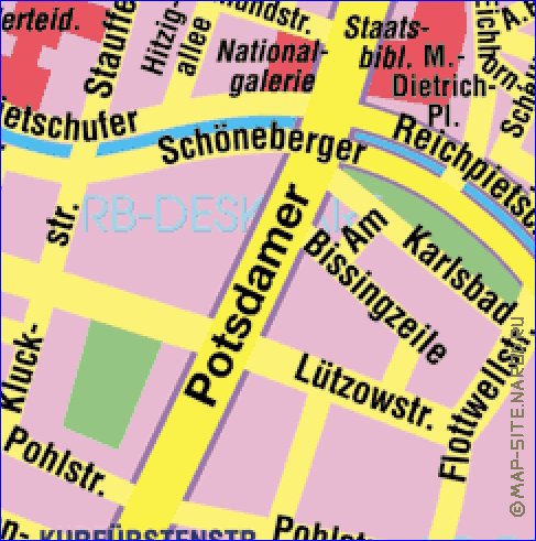 carte de Berlin en allemand