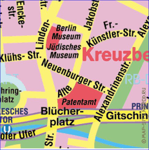 carte de Berlin en allemand