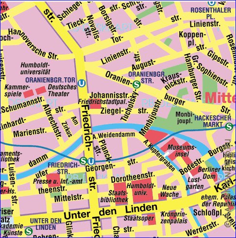 carte de Berlin en allemand