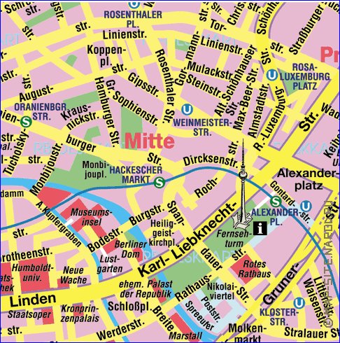 carte de Berlin en allemand