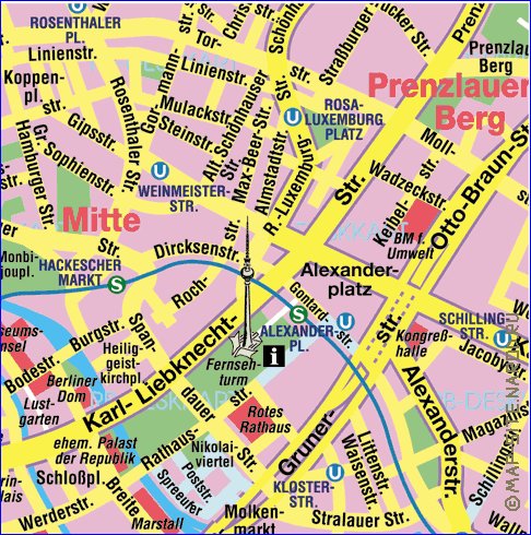 carte de Berlin en allemand