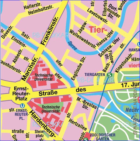 carte de Berlin en allemand