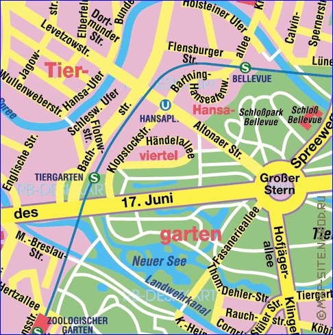 carte de Berlin en allemand