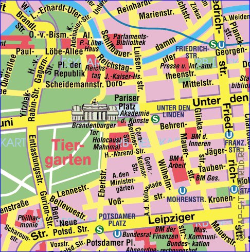 carte de Berlin en allemand