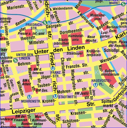 carte de Berlin en allemand