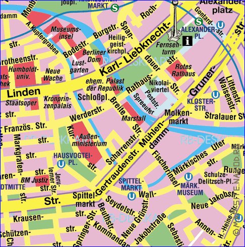 carte de Berlin en allemand