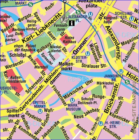 carte de Berlin en allemand