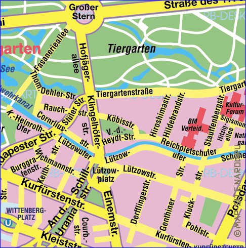 carte de Berlin en allemand