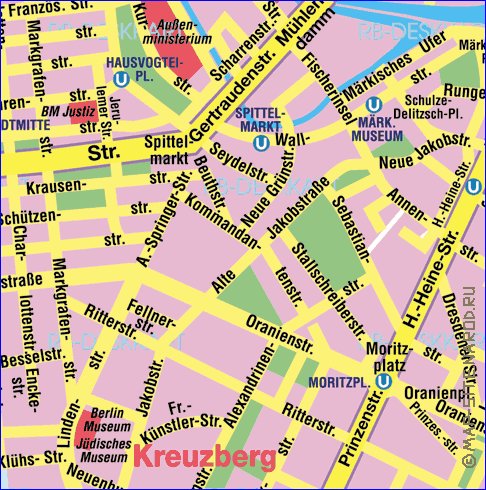 carte de Berlin en allemand