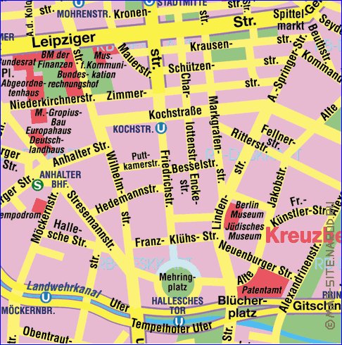 carte de Berlin en allemand