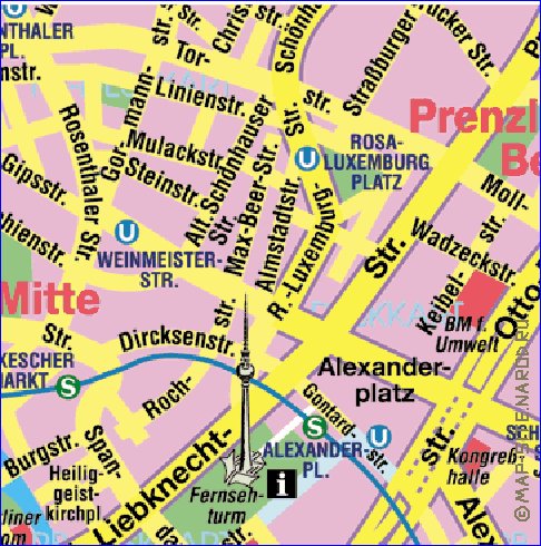 carte de Berlin en allemand