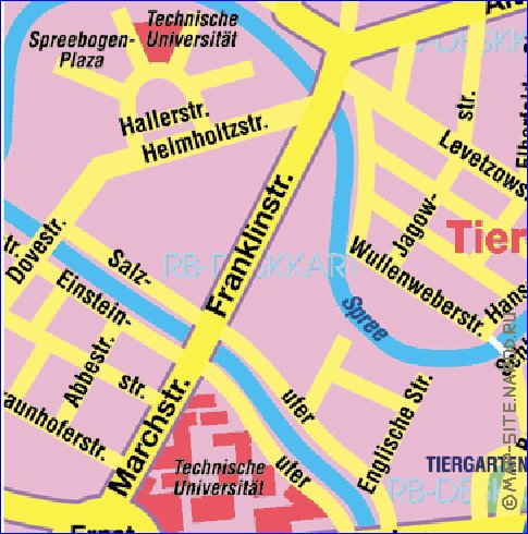 carte de Berlin en allemand