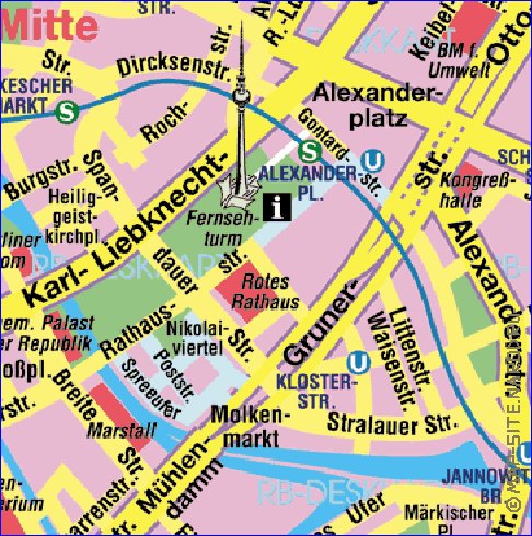 carte de Berlin en allemand