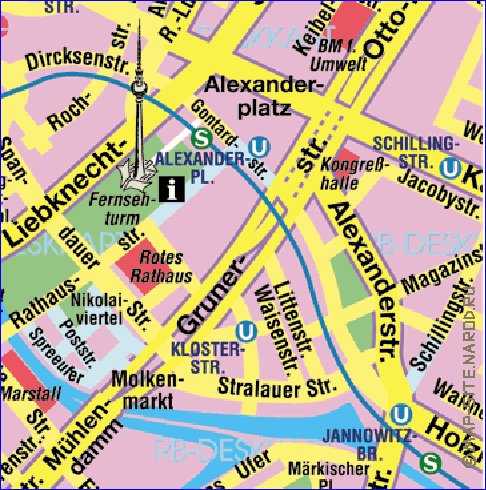 carte de Berlin en allemand