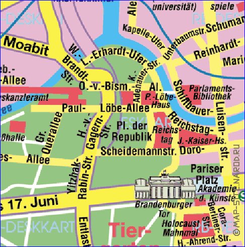 carte de Berlin en allemand