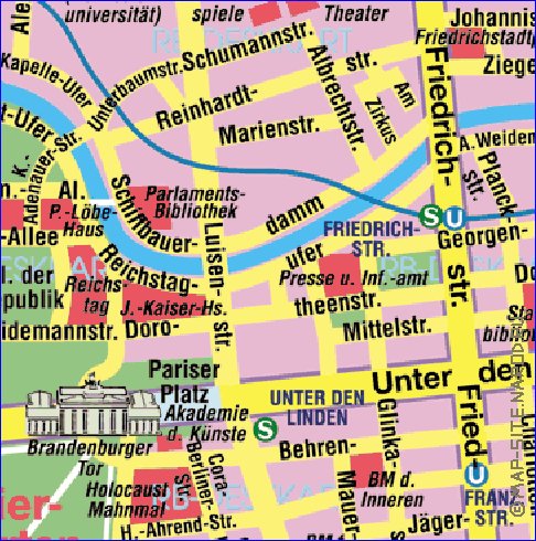 carte de Berlin en allemand