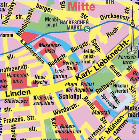 carte de Berlin en allemand