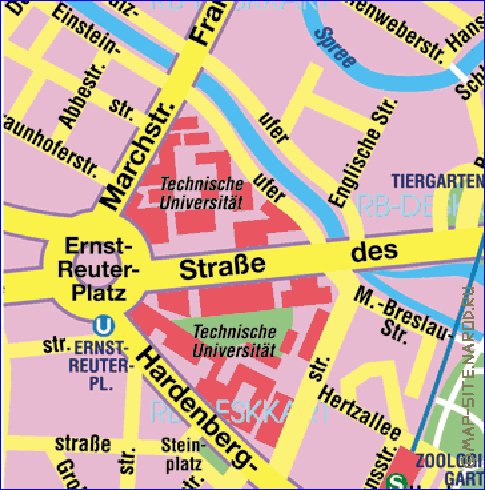 carte de Berlin en allemand