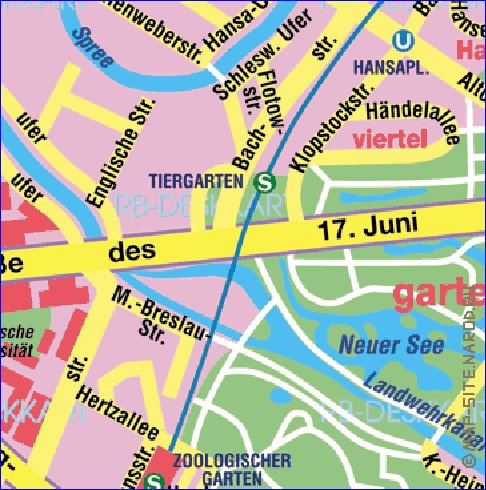 carte de Berlin en allemand