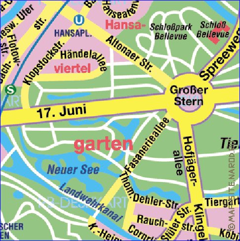 carte de Berlin en allemand