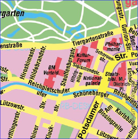 carte de Berlin en allemand