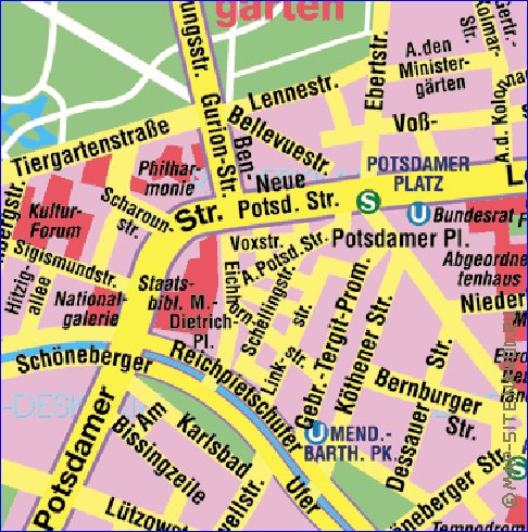 carte de Berlin en allemand