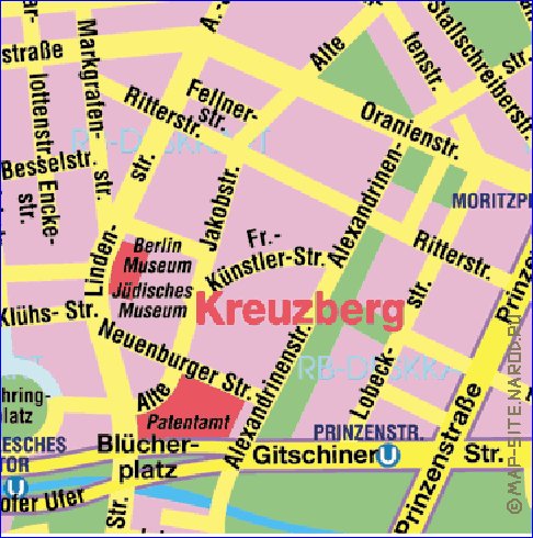 carte de Berlin en allemand