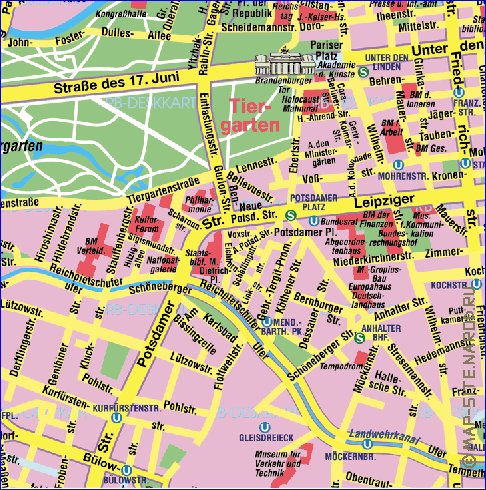 carte de Berlin en allemand