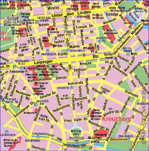 carte de Berlin en allemand