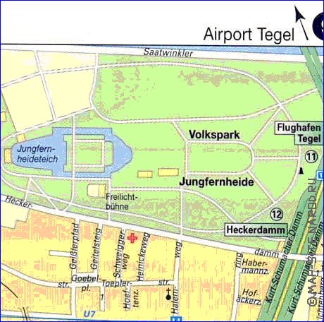 Transporte mapa de Berlim