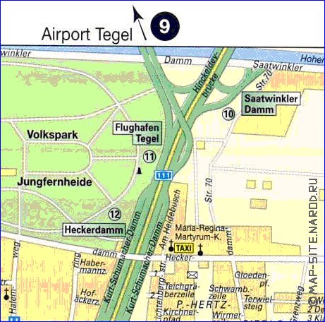 Transporte mapa de Berlim