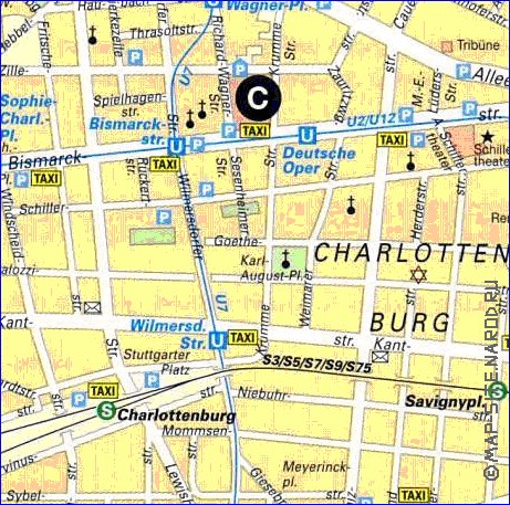 Transporte mapa de Berlim